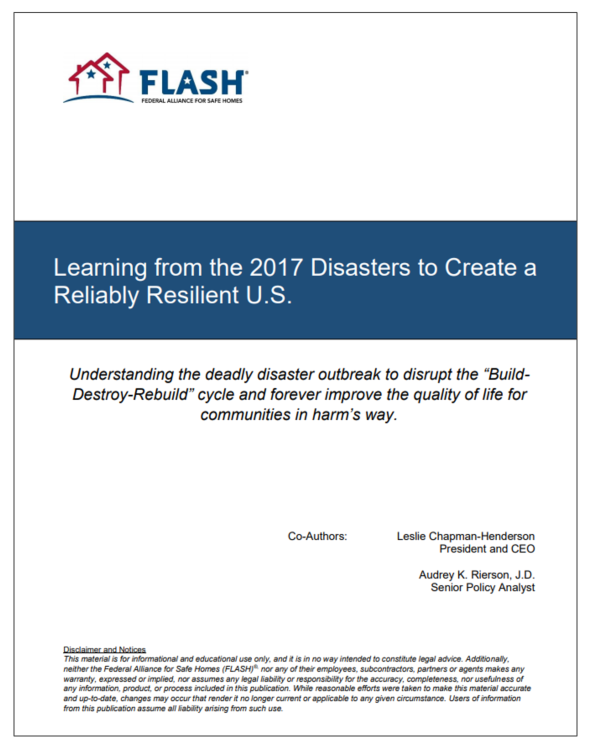 “Learning from the 2017 Disasters to Create a Reliably Resilient U.S ...